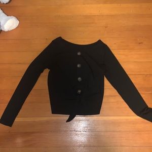 cute faux button long sleeve!